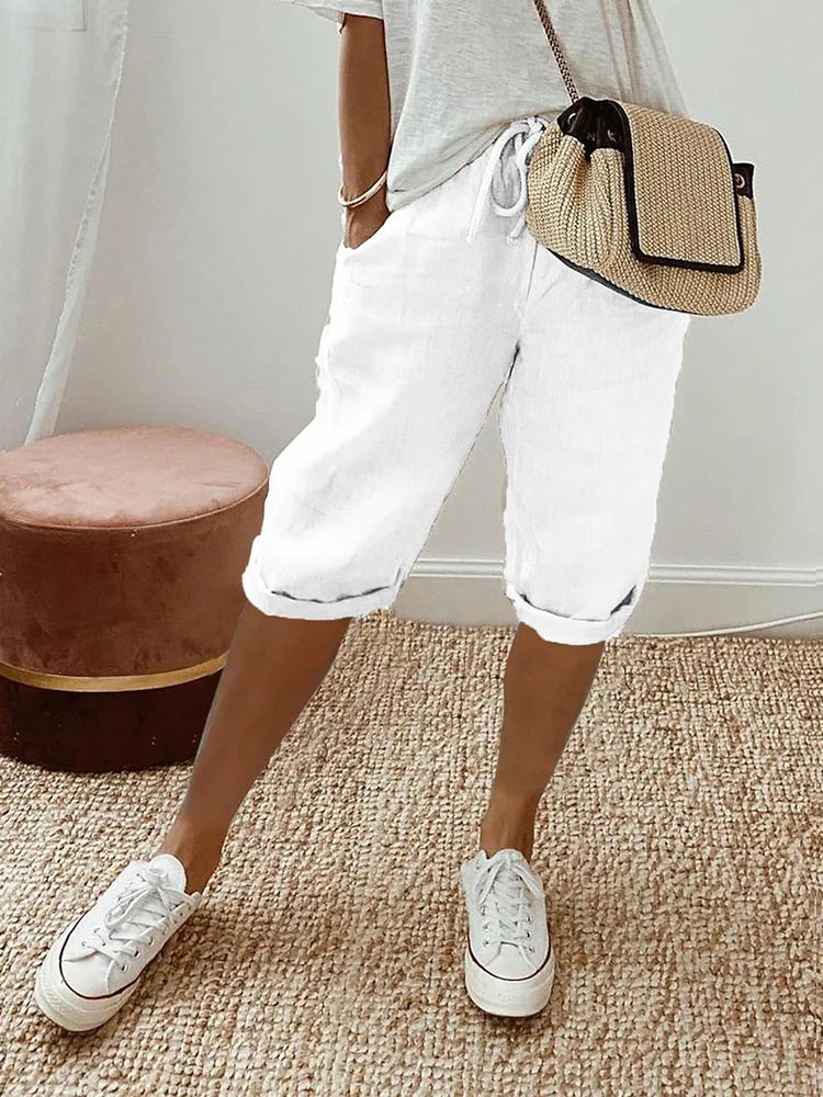 Women's Shorts | Drawstring Waist | Comfortable Relaxed Fit | Perfect for Summer Outings