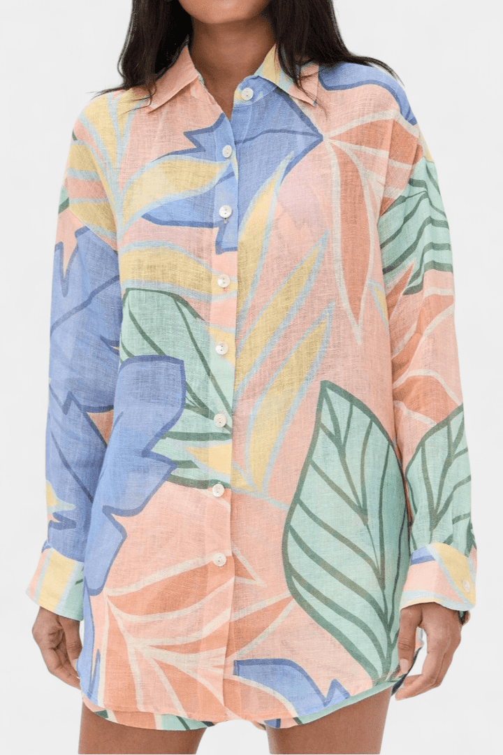 Tropical Set | Vibrant Floral Print | Perfect for Summer Outings | Lightweight and Comfortable Fabric