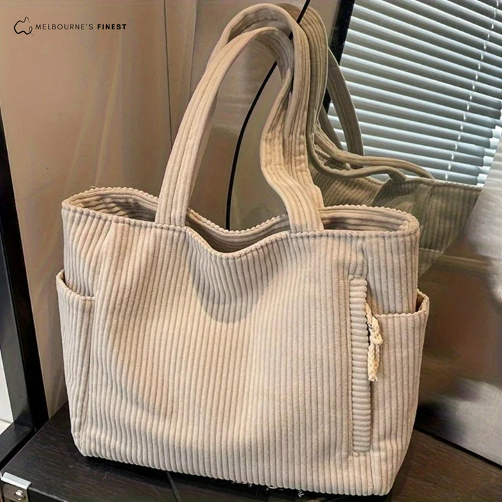 Corduroy Tote Bag | Durable and Spacious Design | Perfect for Everyday Use | Eco-Friendly Material