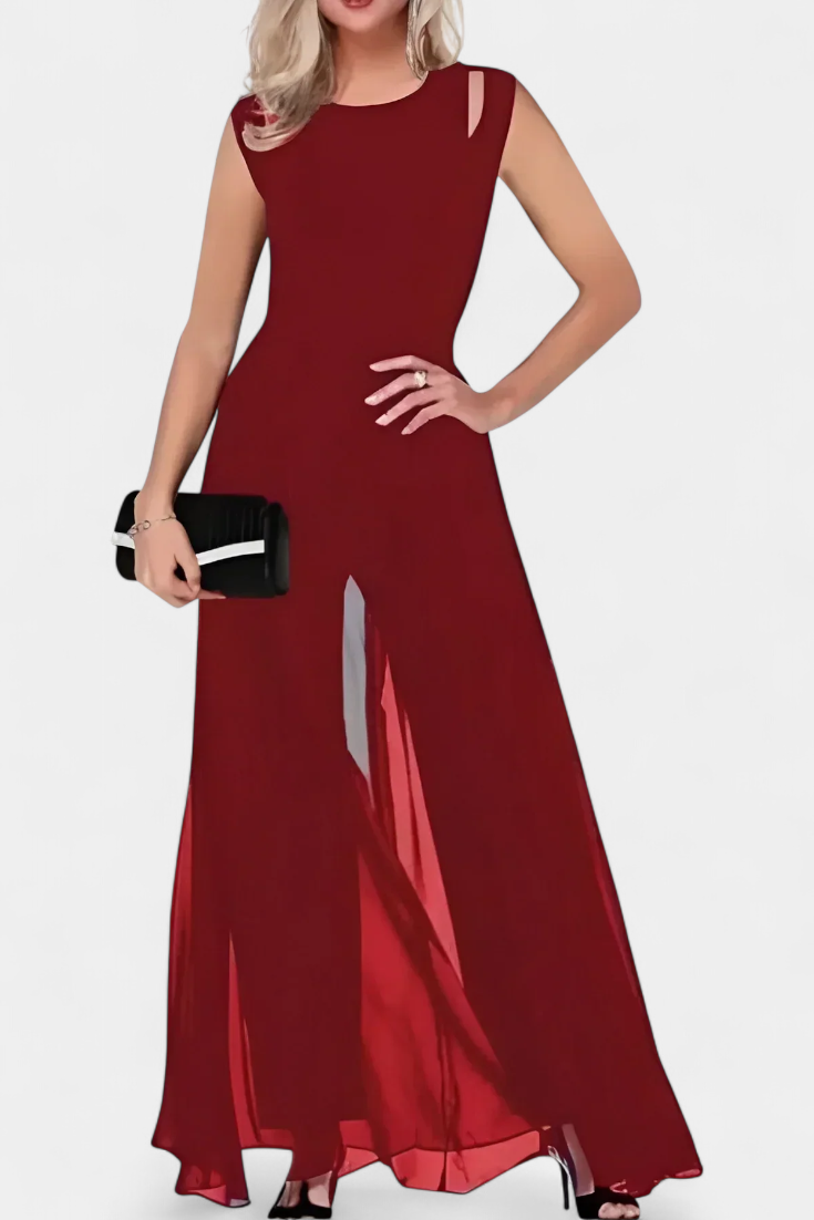 Open-Shoulder Jumpsuit | Fluid Chiffon Fabric | Effortless Elegance for Any Occasion