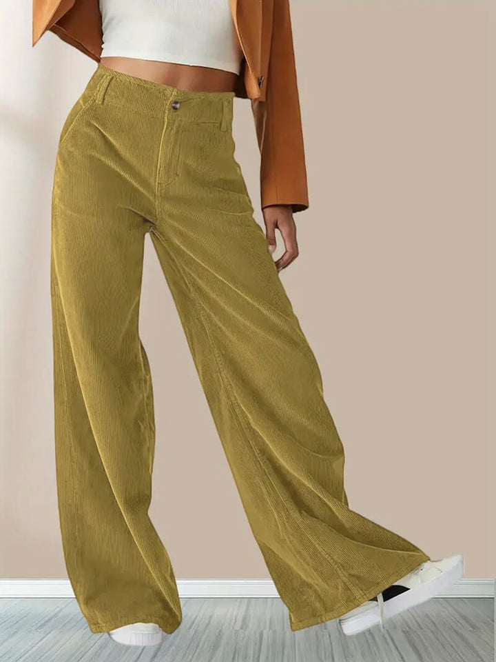 Wide Leg Corduroy Pants | Comfortable Fit | Versatile Everyday Style | Soft Cotton Blend
