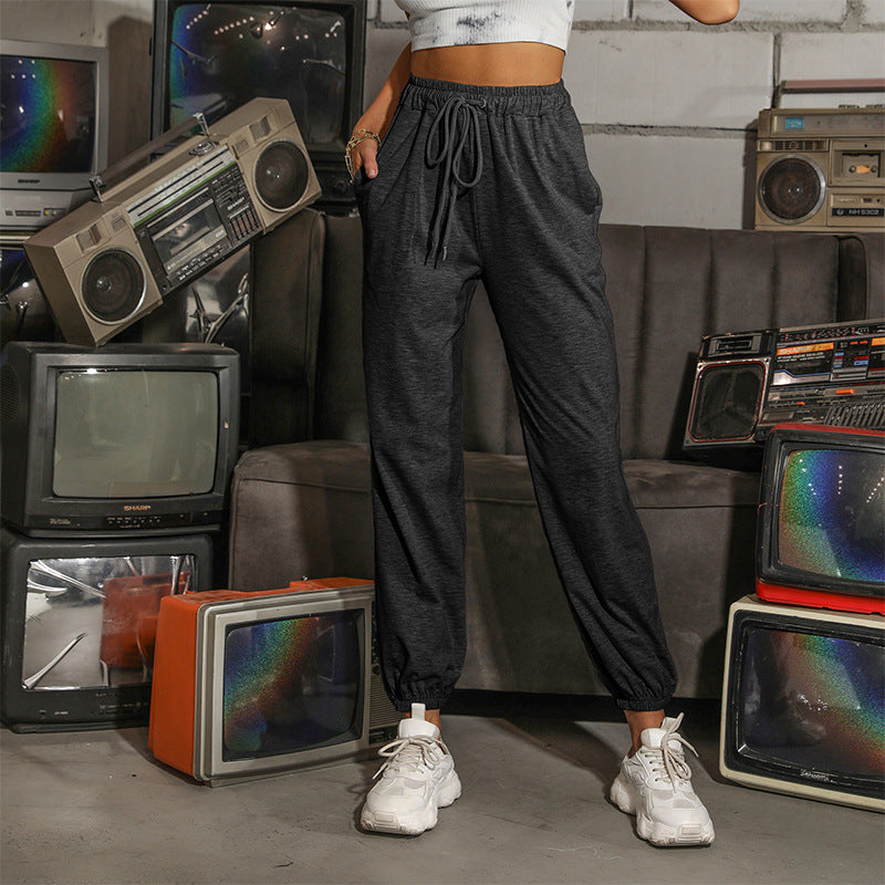 Women's jogging pants | With drawstri