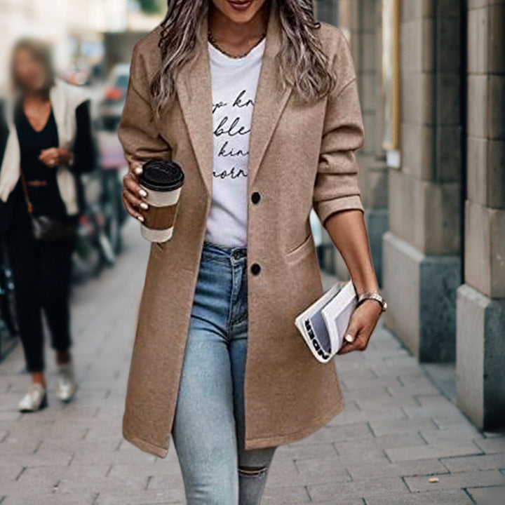 Modern Long Trench Coat for Women | Warm