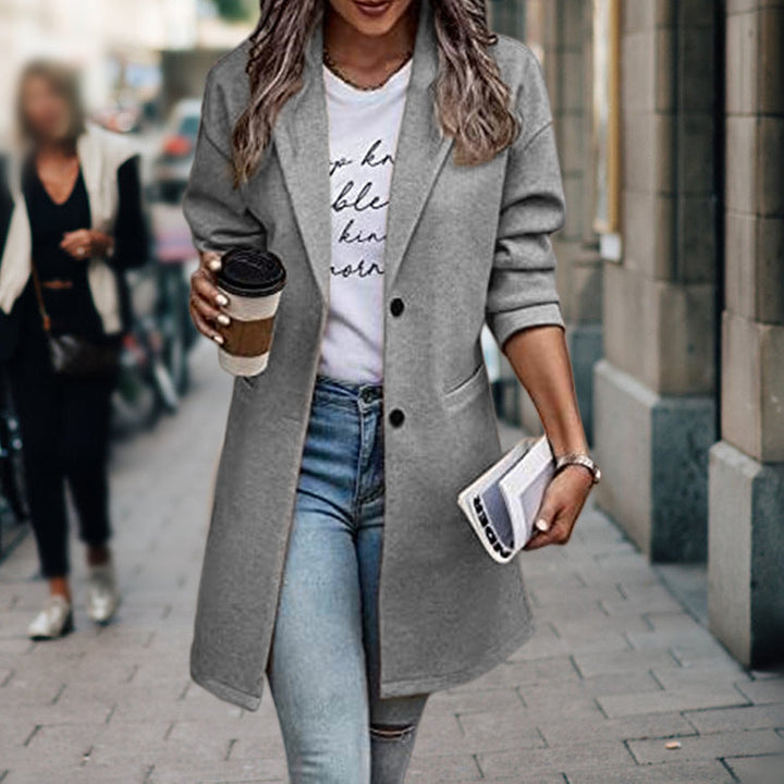 Modern Long Trench Coat for Women | Warm