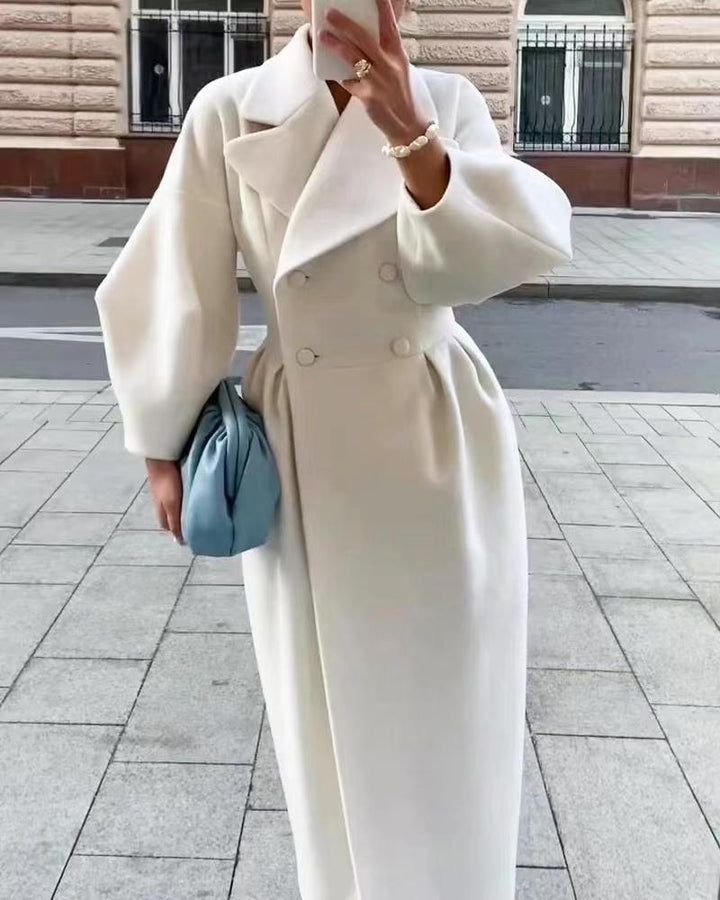 Long trench coat for women | Lapel collar