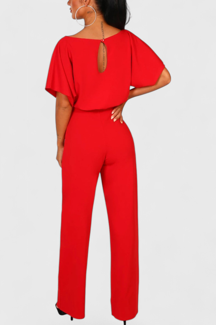 Wide-Cut Fluid Jumpsuit | Elegant Silhouette | Perfect for Any Occasion | Comfortable and Versatile Design