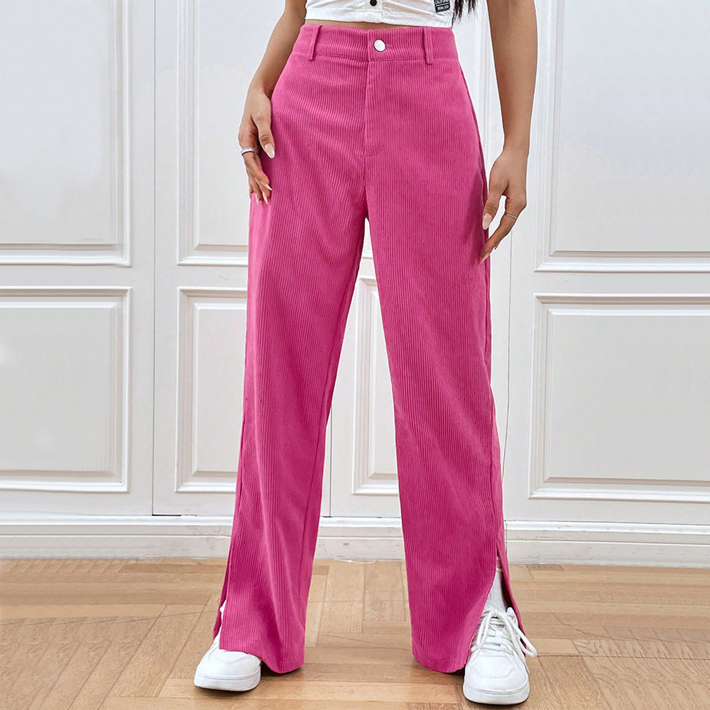Corduroy Pants for Women | Wide Leg Design | Comfortable Fit | Perfect for Casual or Dressy Occasions