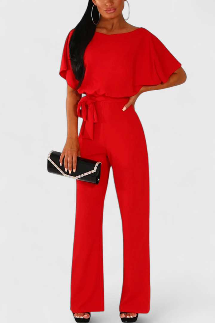 Wide-Cut Fluid Jumpsuit | Elegant Silhouette | Perfect for Any Occasion | Comfortable and Versatile Design