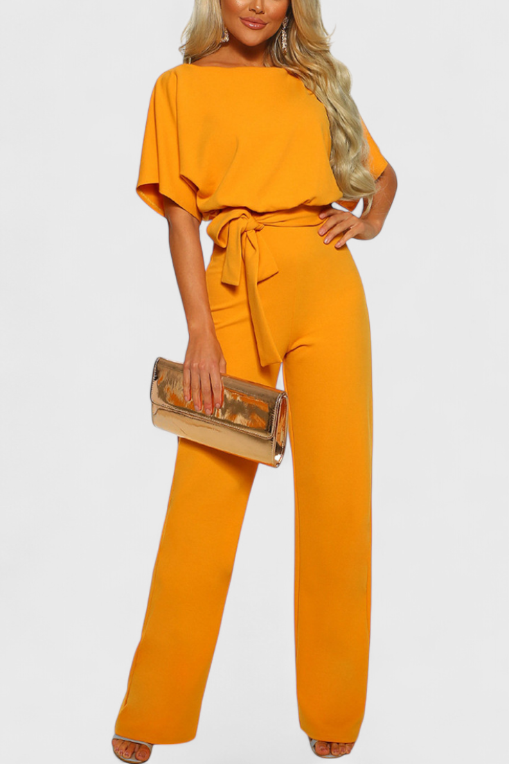 Wide-Cut Fluid Jumpsuit | Elegant Silhouette | Perfect for Any Occasion | Comfortable and Versatile Design