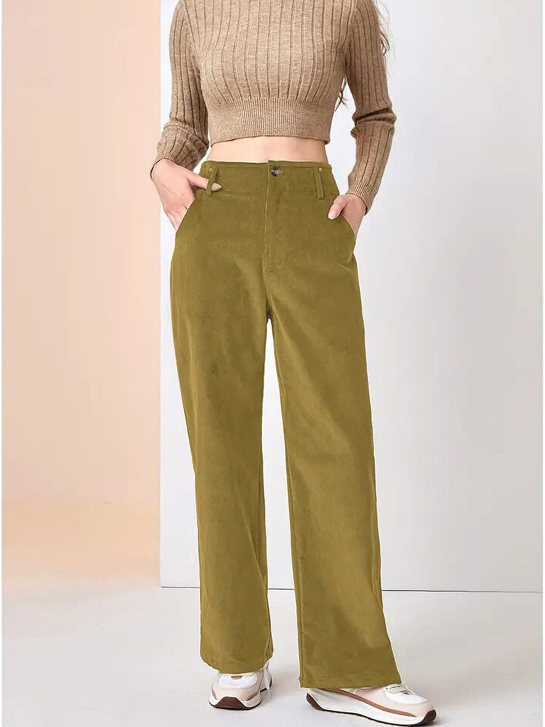 Women's Wide Leg Corduroy Pants | Casual