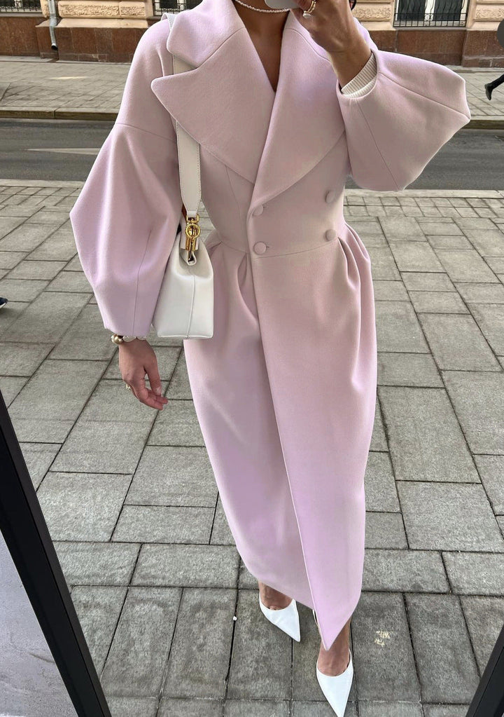 Long trench coat for women | Lapel collar