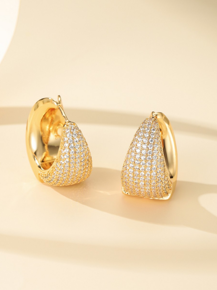 Huggie Hoops | Elegant Pavé Design | Lightweight and Comfortable | Perfect for Everyday Wear