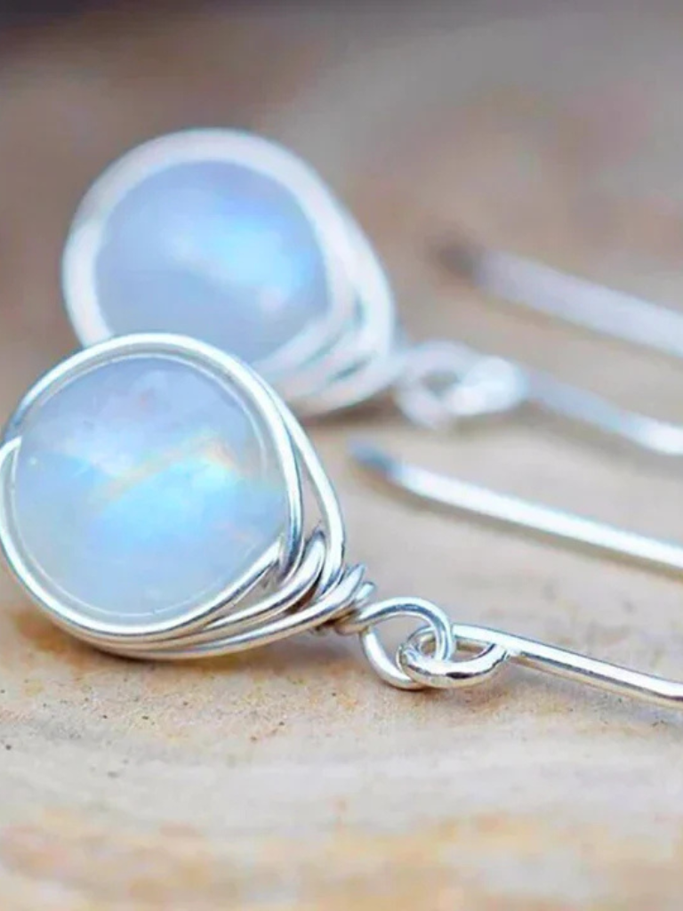 Moonstone Drop Earrings | Elegant Design | Perfect for Any Occasion | Handmade Jewelry