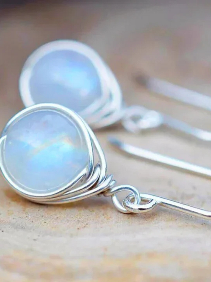 Moonstone Drop Earrings | Elegant Design | Perfect for Any Occasion | Handmade Jewelry