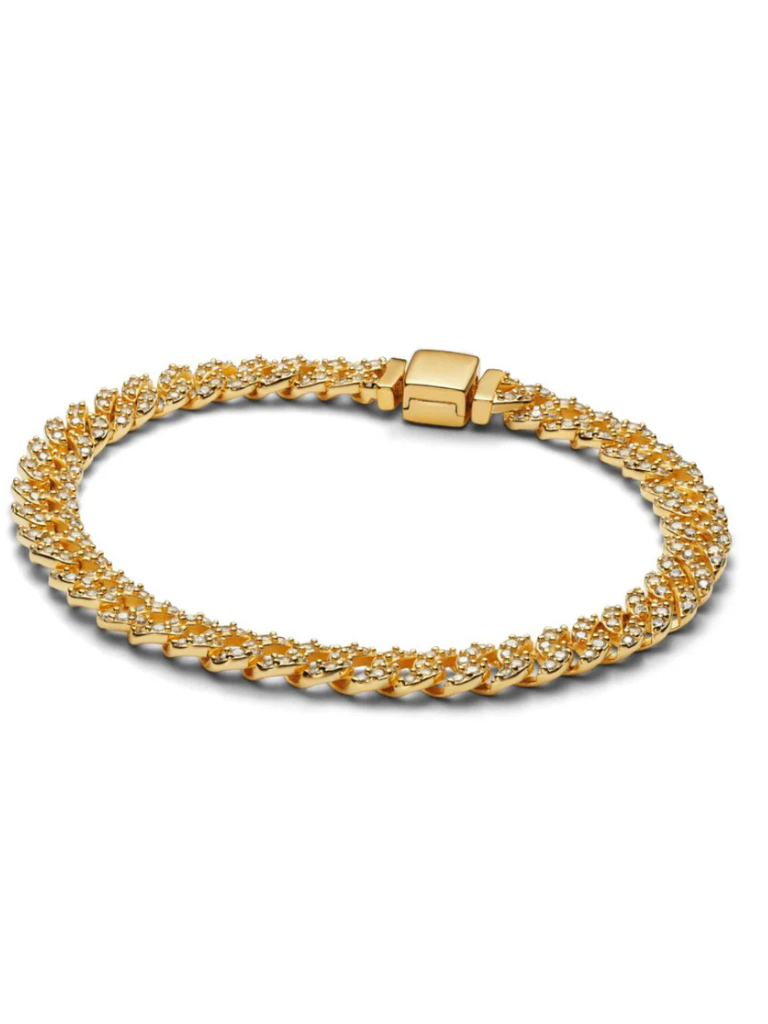 Pavé Link Bracelet | Elegant Design | Dazzling Sparkle | Durable Metal Construction