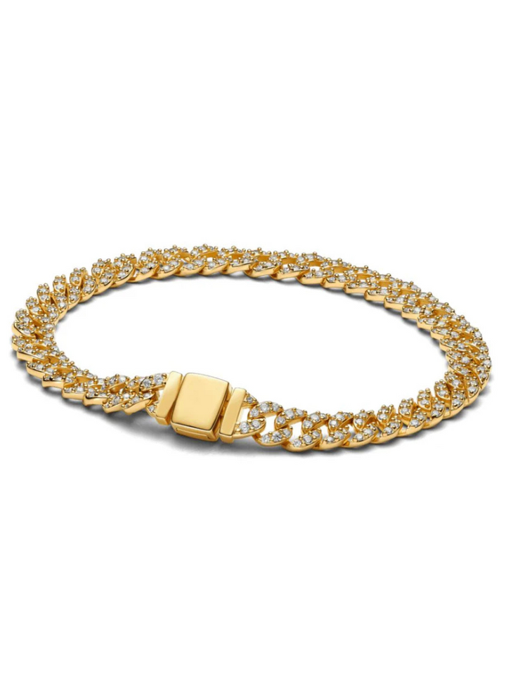 Pavé Link Bracelet | Elegant Design | Dazzling Sparkle | Durable Metal Construction
