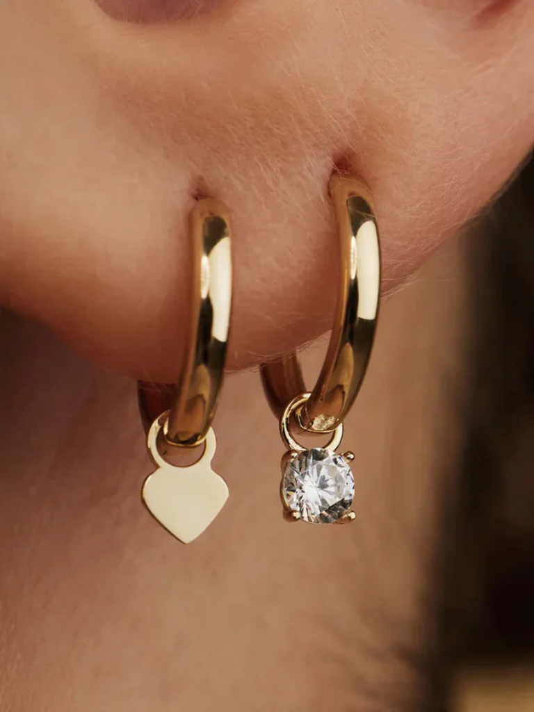Gold Drop Hoop Earrings | Elegant Design | Perfect for Any Occasion | Lightweight and Versatile