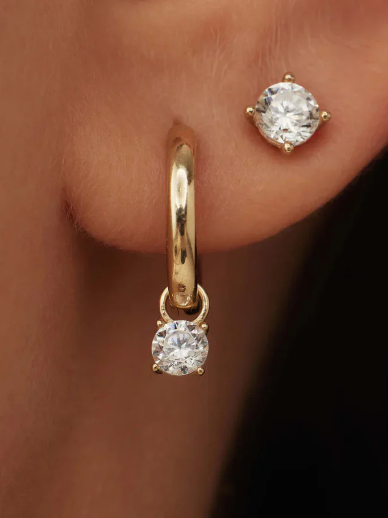 Gold Drop Hoop Earrings | Elegant Design | Perfect for Any Occasion | Lightweight and Versatile