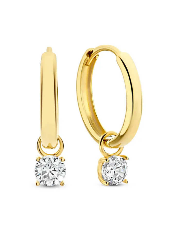 Gold Drop Hoop Earrings | Elegant Design | Perfect for Any Occasion | Lightweight and Versatile