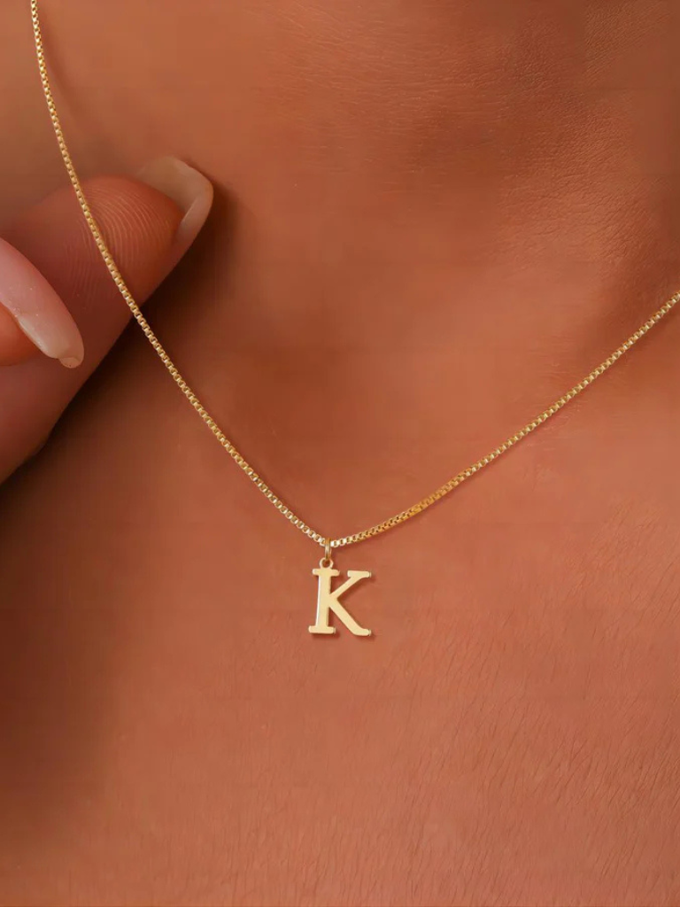 Gold Initial Necklace | Personalized Charm | Perfect Gift for Any Occasion | Elegant Design