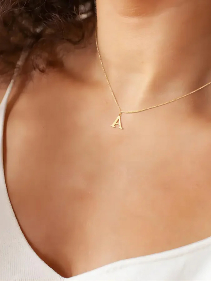 Gold Initial Necklace | Personalized Charm | Perfect Gift for Any Occasion | Elegant Design