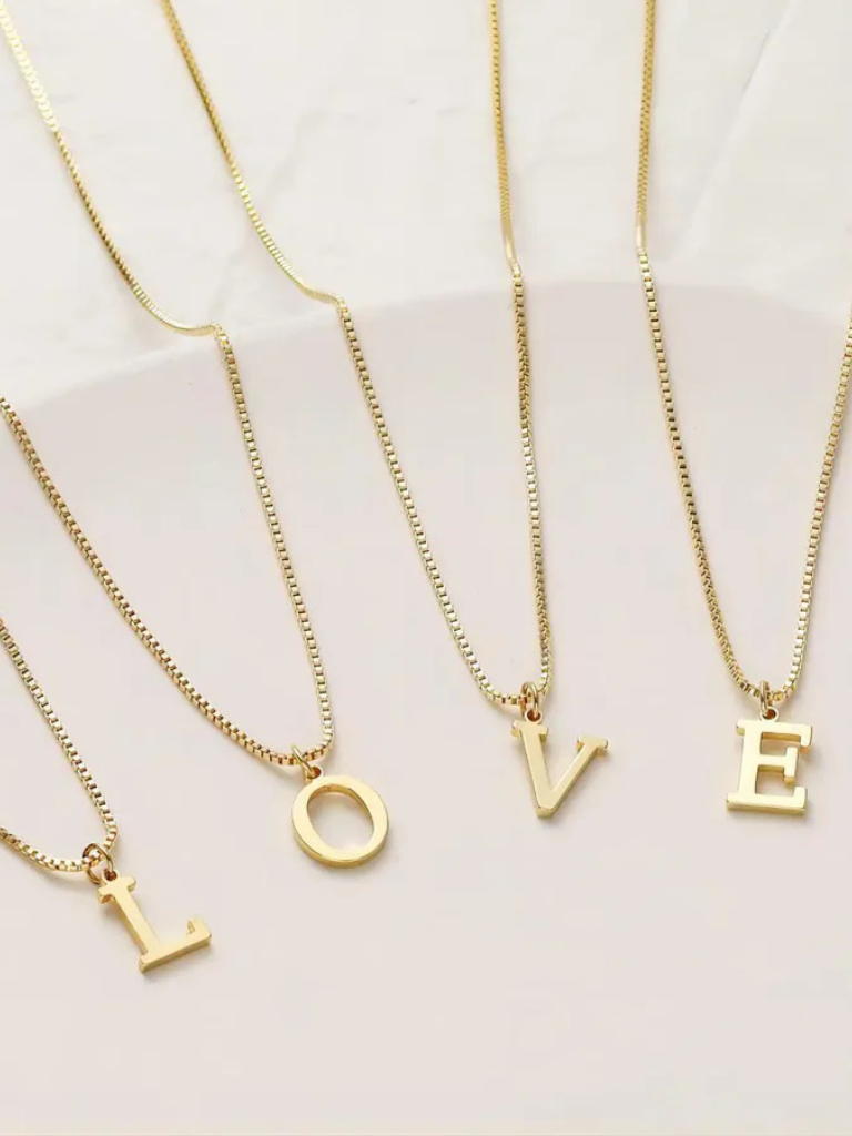 Gold Initial Necklace | Personalized Charm | Perfect Gift for Any Occasion | Elegant Design