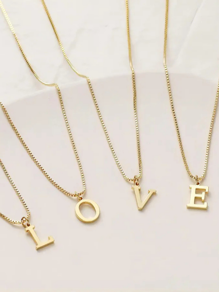 Gold Initial Necklace | Personalized Charm | Perfect Gift for Any Occasion | Elegant Design