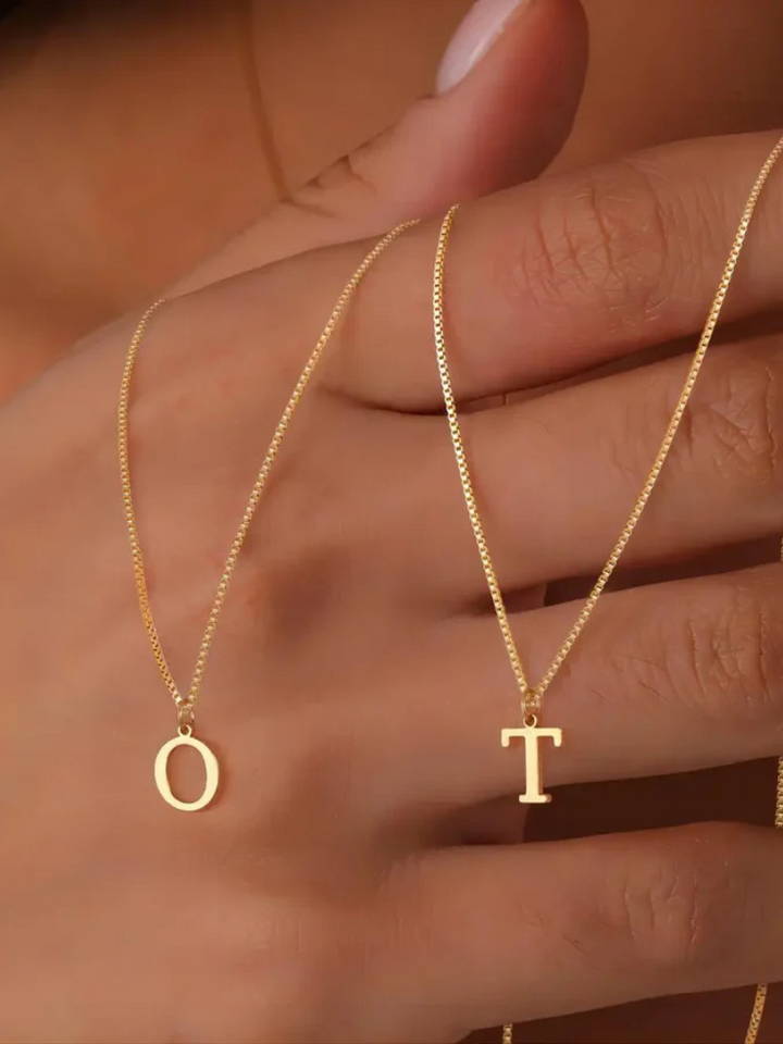 Gold Initial Necklace | Personalized Charm | Perfect Gift for Any Occasion | Elegant Design