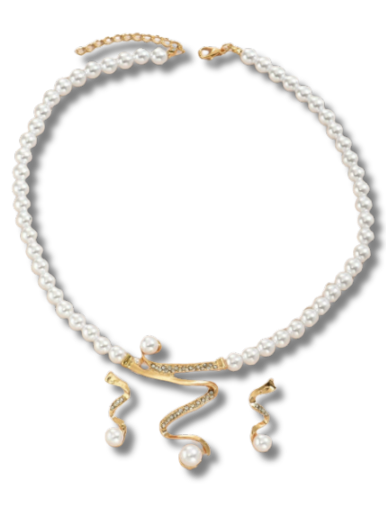 Pearl Jewelry Set | Elegant Design | Perfect for Special Occasions | Classic White Pearls