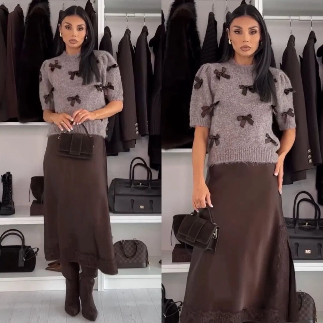 Isabella | Elegant Knit Sweater & Skirt Set