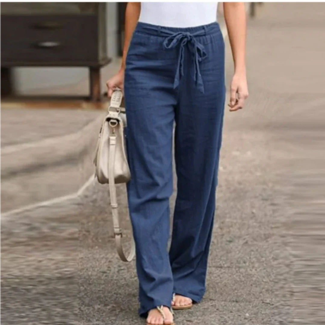 Women's Long Pants | With Belt | Wide Leg | Trendy Look