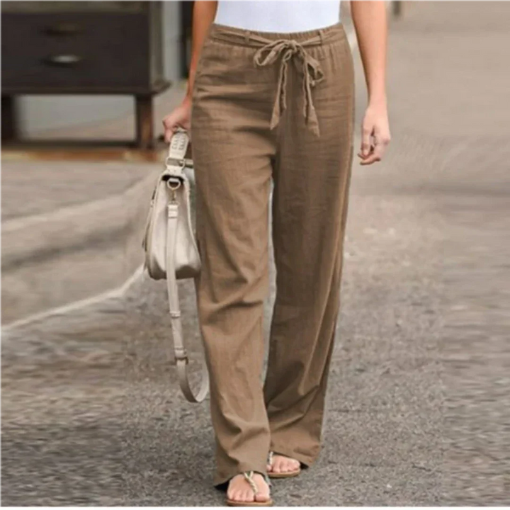 Women's Long Pants | With Belt | Wide Leg | Trendy Look
