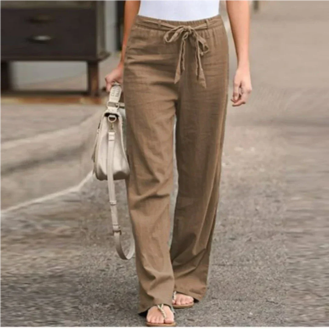 Women's Long Pants | Wide Leg Design | Includes Belt for Comfort | Casual Everyday Style