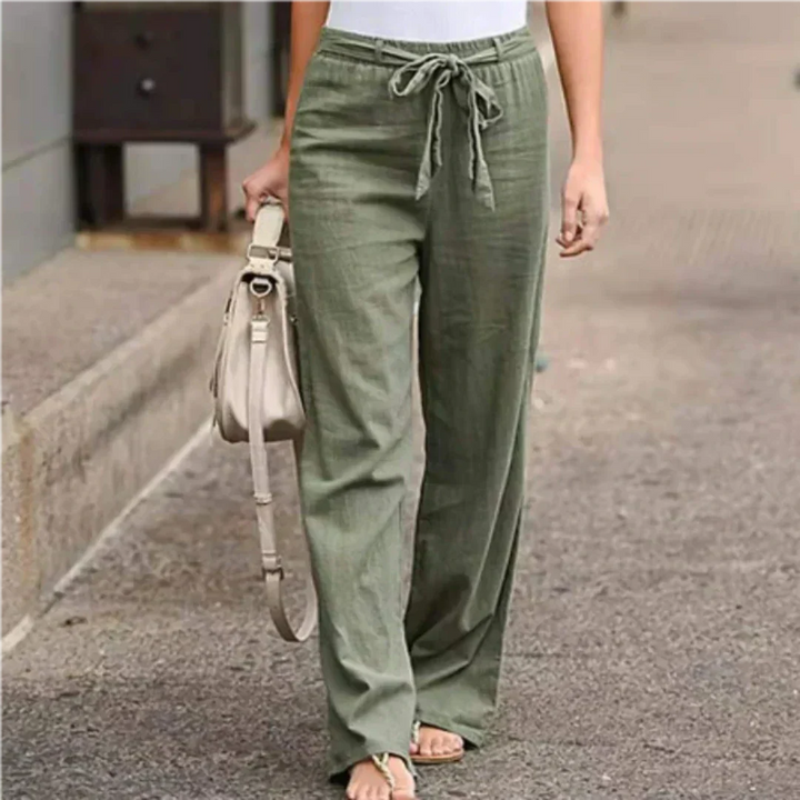 Women's Long Pants | Wide Leg Design | Includes Belt for Comfort | Casual Everyday Style