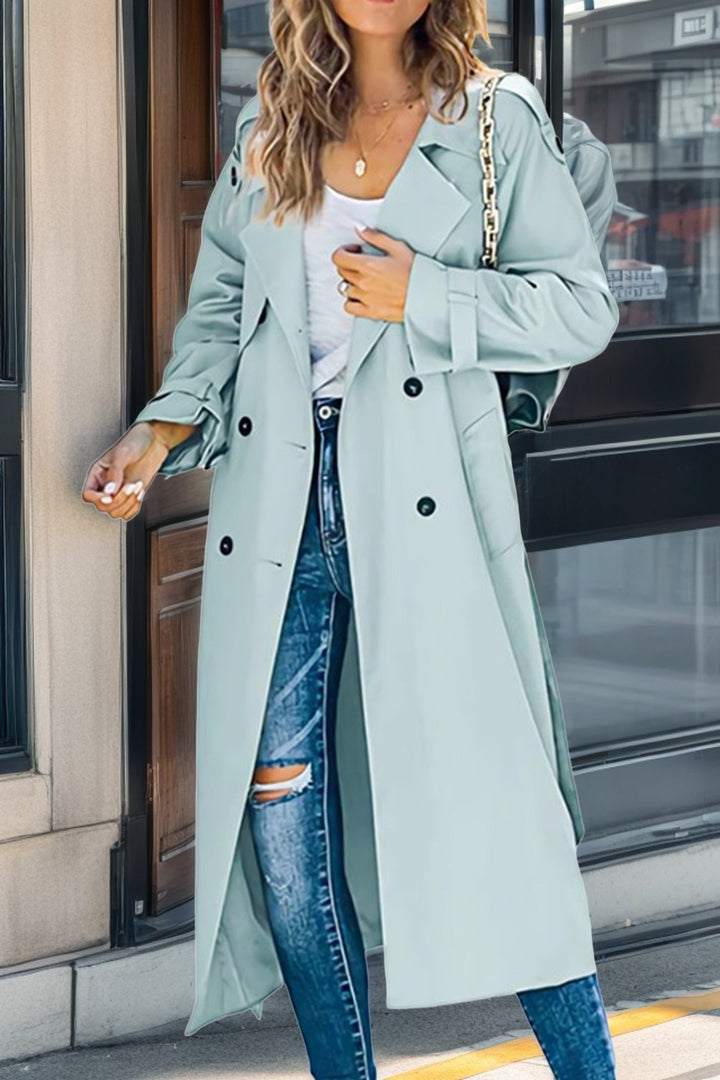 Long trench coat for women | Double-breasted