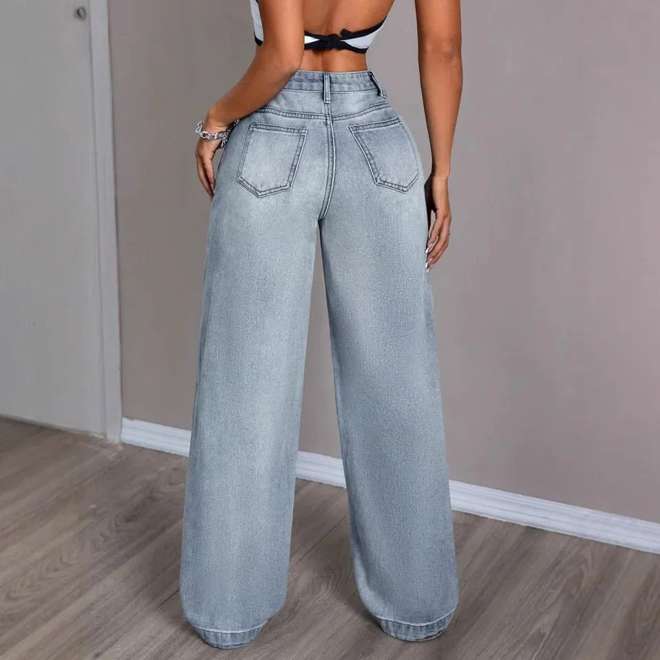 Vintage Mom Jeans | Wide Leg Design | Comfortable Fit | Classic Denim Style