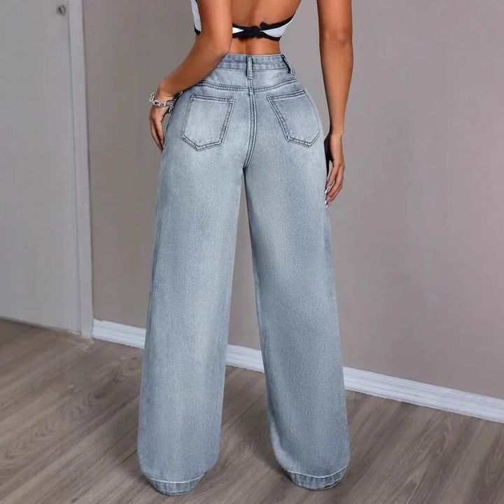 Vintage Mom Jeans | Wide Leg Design | Comfortable Fit | Classic Denim Style