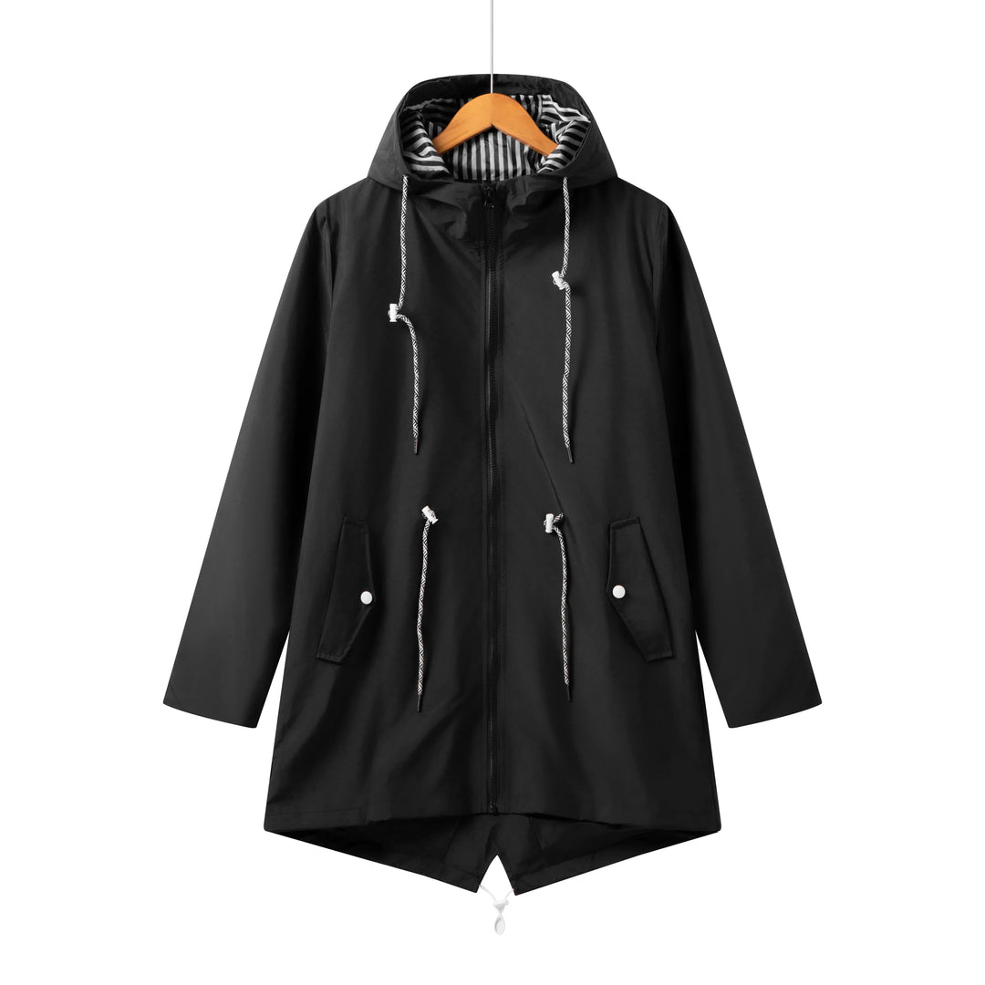 Women's Hooded Waterproof Trench Coat | Casual