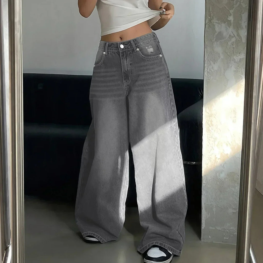 Wide-Leg Baggy Jeans for Women | Comfortable Fit | Effortless Everyday Style | Versatile Denim