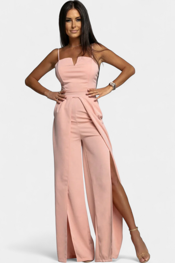 Elegant Strap Jumpsuit | Chic Side Cutouts | Perfect for Parties | Lightweight Fabric