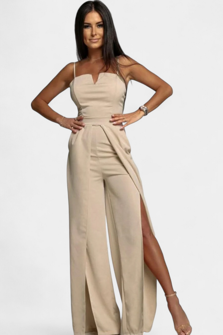 Elegant Strap Jumpsuit | Chic Side Cutouts | Perfect for Parties | Lightweight Fabric