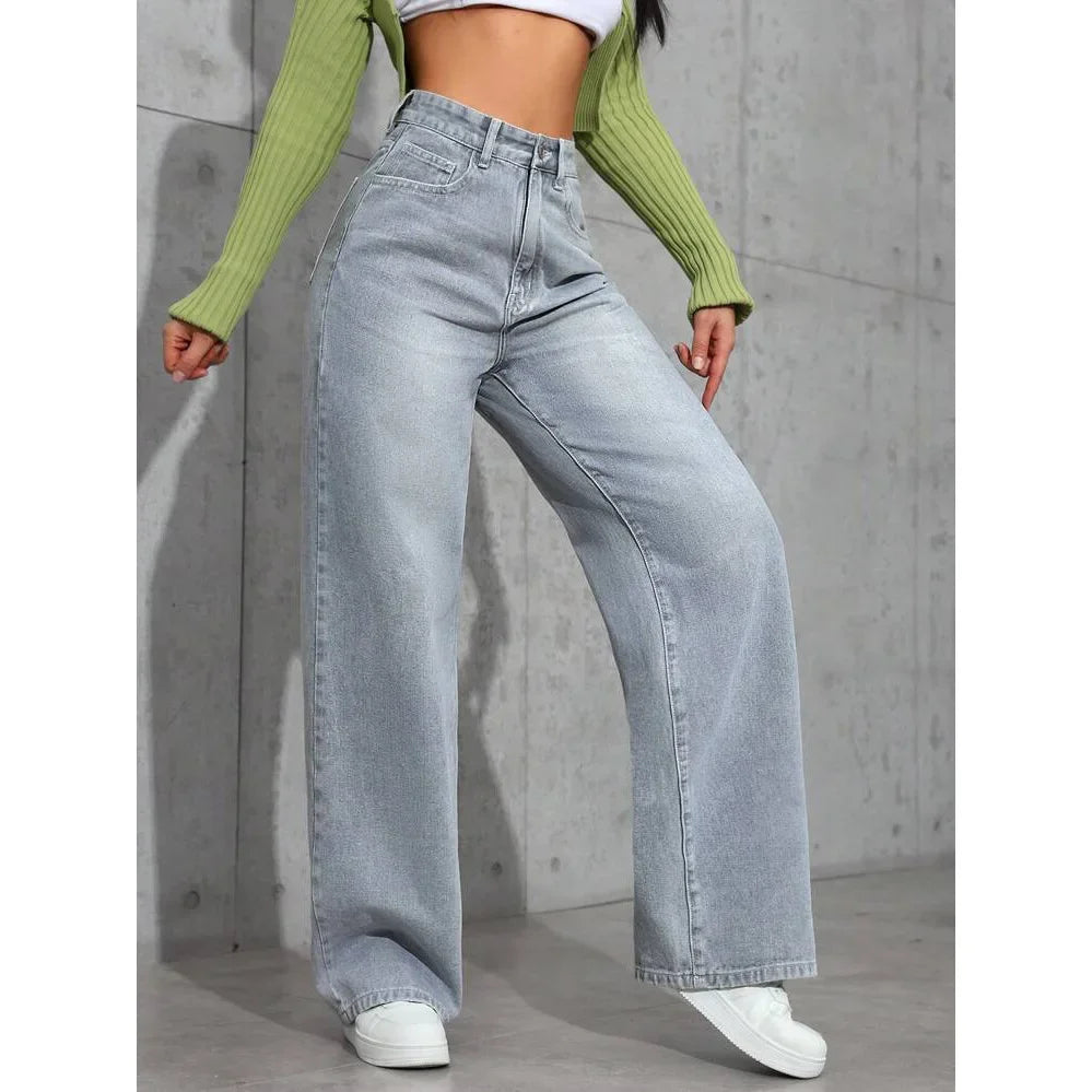 Women's High Waist Baggy Jeans | Casual