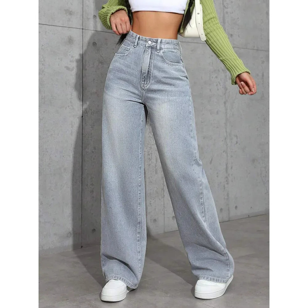 Women's High Waist Baggy Jeans | Casual