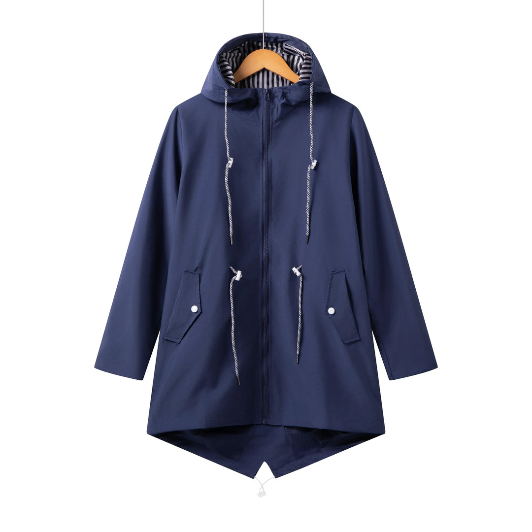 Women's Hooded Waterproof Trench Coat | Casual