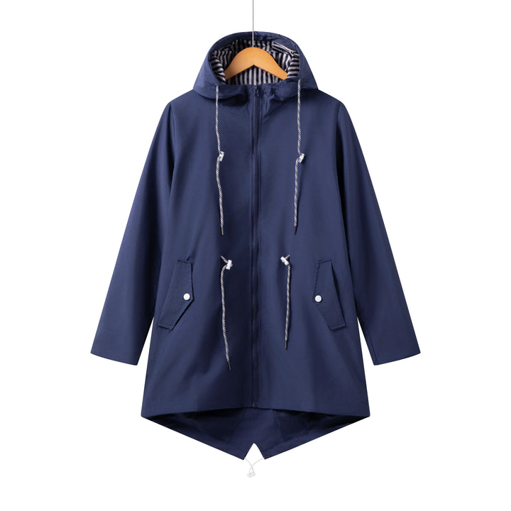 Women's Hooded Waterproof Trench Coat | Casual