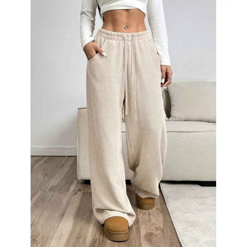 Women's Trendy High-Waisted Corduroy Pants | Relaxed Fit