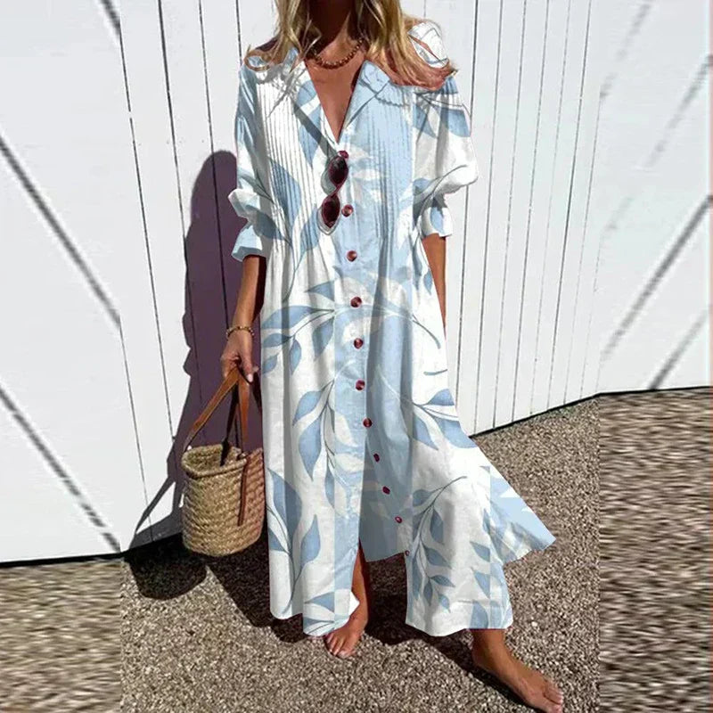 Maxi Dress | Elegant Button Design | Perfect for Any Occasion | Lightweight and Comfortable Fabric