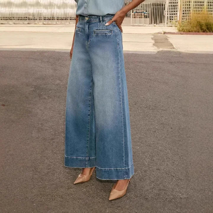 Women's Wide Leg Mom Jeans | High Waist