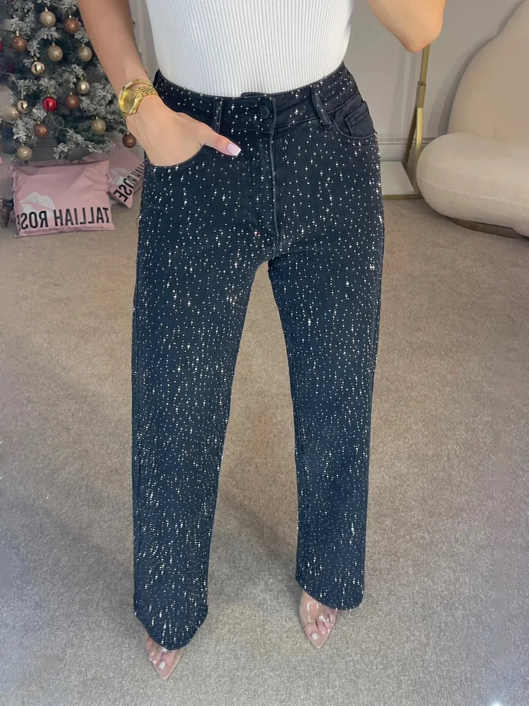 Mom Jeans | Sparkling Style | Effortless Casual Look | Comfortable Denim