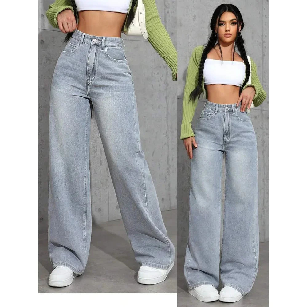 Women's High Waist Baggy Jeans | Casual